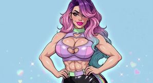 Big Boobs Cleavage Teasing Animation