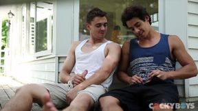 Outdoor sex scene with horny Asher Hawk and Zach