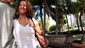 Hot Latina MILF show off her big tits and gets fucked by a white guy