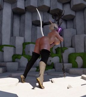 Yshtola Rubbing Staff (no Sound) (futa Shemale)