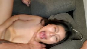 Asian Hotwife Cuckold Hubby Rough Threesome