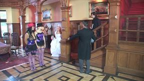 savannah gold has anal while wearing the garters from her wedding while friends laura lion and others fuck