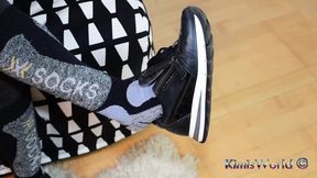 Bold &amp; Unique: Sweaty Ski Socks, Sneakers &amp; Black Jeans Tease