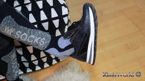 Bold &amp; Unique: Sweaty Ski Socks, Sneakers &amp; Black Jeans Tease