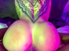 TheLatBarbie Tattoo Babe Gets Plowed By BBC In Fishnet