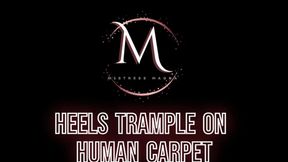 Mistress Magda - Heels trample on human carpet MOBILE VERSION