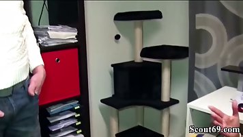 Racy, German mature with glasses and blonde hair got down and dirty with her co- worker