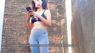 The hot plumber flashed her big cock and huge tits when I begged for help