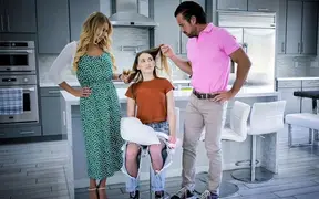 Dominant Foster Parents Punish Sera Ryder with Spanking and Bondage