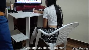 Padrastro se Aprovecha de su Hijastra Sola Para Ense&ntilde_arle Educacion Sexual y Follarse a su Hijastra Inocente Sub English Jav