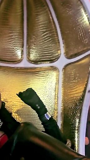 Stina Stone Femdom Feetworship Barefeet Licking Foot Gagging by German Mistress in Leather Gloves Part 1