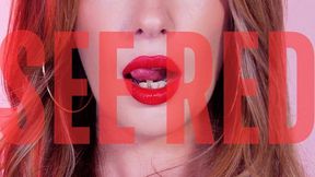 SEE RED - 4K - Red Lip Worship Mind Fuck Face Fetish Goddess Reprogramming Fantasy