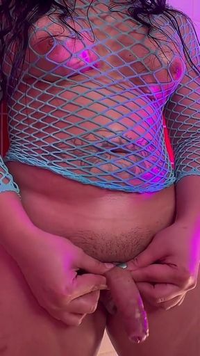 Ladyboy Kae Enjoys Playing with Her Hermaphrodite Features in Sexy Lingerie.