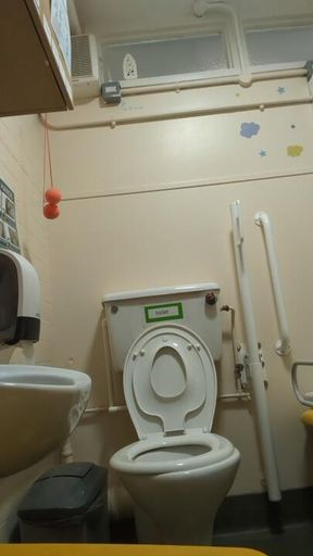 Candid toilet trip