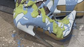 Brand New 7 Inch Heels Ruined with Paint