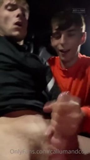 big dick scottish boys suck &amp; wank in car ( CallumandCole )