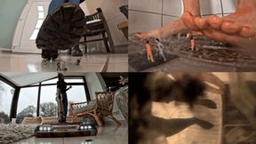 Unaware giantess crushes and vacuums tiny people (small version)