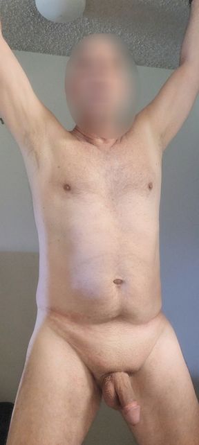 Tied up with hands in restraints and still trying to cum with some hands-free masturbation.