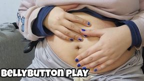 Belly Button Fingering - Deep Navel Play Close Up Chubby