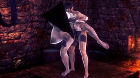 pyramid head woman gets fucked hard - silent hill hentai parody
