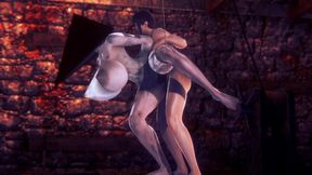 pyramid head woman gets fucked hard - silent hill hentai parody