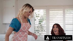 Dominant MILF Cherry Kiss dominates her trans stepbae