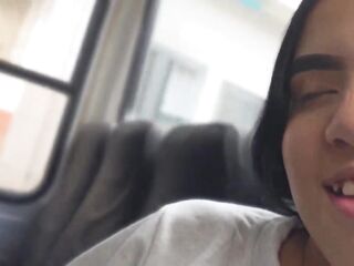 That babe sucks my shlong on the public bus and then we end up screwing in a hotel.