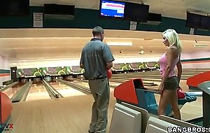 Naughty milf puma swede seducing a guy in the bowling club