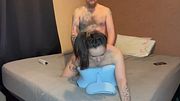 Married couple gets playful with new girth enhancing vibrating cock ring
