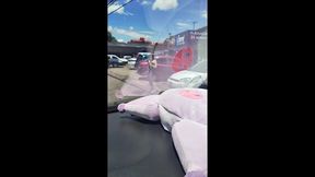 my step-cousin gives me a ride home but i have to please him at his house before going to my house.