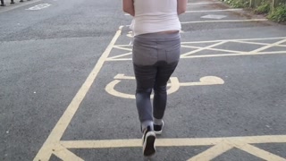 ⭐ Alice - Very Public Wetting Outside Closed Public Toilets! Pee Accident!