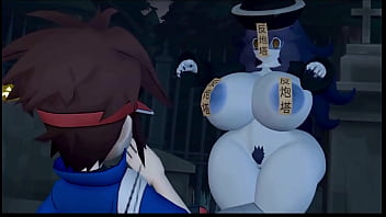 3D Blue Fantasy Babe gets huge tit expansion