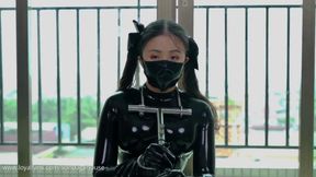 Latex Girl in Body Shackles, Imprisoned and Disciplined