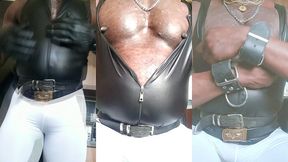 tight latex and lycra black mature muscle nipple solo nippleplay scenes