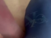 Giving the bestie footy with my blue slippers on.