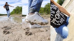 Sneakers in the Mud