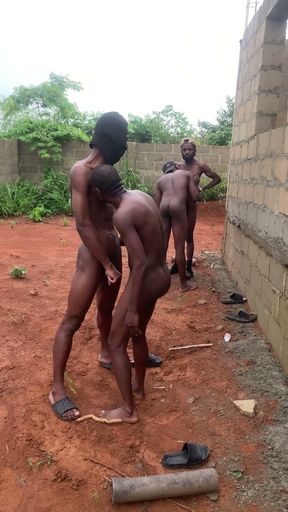 How I was gang bang with my friend behind and uncompleted hosuse   Clip 1