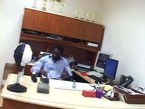 Black couple ass fucking in the office