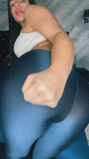 Ass jerk off instruction! JOI at my shinny leggings!