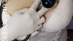 CHECKING MY BP AND LISTENING TO MY HEART AND STOMACH