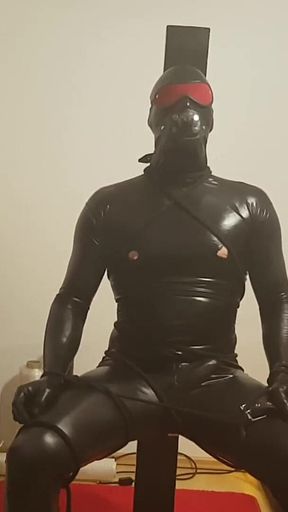 Golden Shower Fetish - Mature Domme Drenches Latex Slave