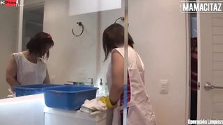 MAMACITAZ - Latina Maid Fuck Hard In The Wc