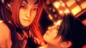 Kunoichi Momiji Fights Demon for Pleasure in 3D Anime Trailer