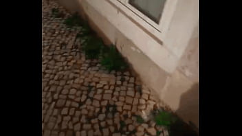 Spying flatmate Jerking Off (from the street window)