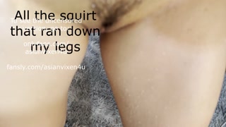 Another angle of the yoni masseuse making me squirt all over