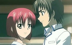 Bondage hentai coed watching her friend fucked in the