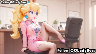 Princess Peach deep throats her boss in hentai blow job