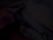 Str8 guy plays with his thigh cock