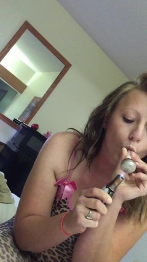 Let me hit that pipe and I’m sucking dick like you tell me to