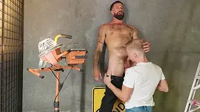 Sexy Hunk Construction Worker Drills Twink On Site